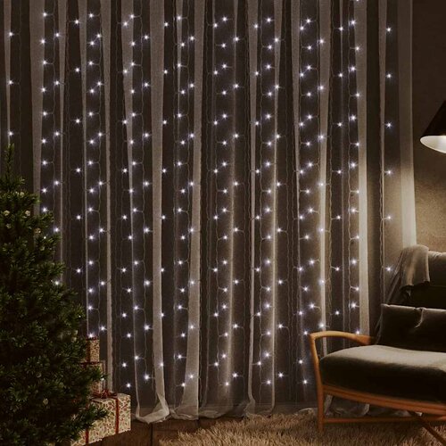  LED vilinska zavjesa 3 x 3 m 300 LED hladne bijele 8 funkcija Cijene