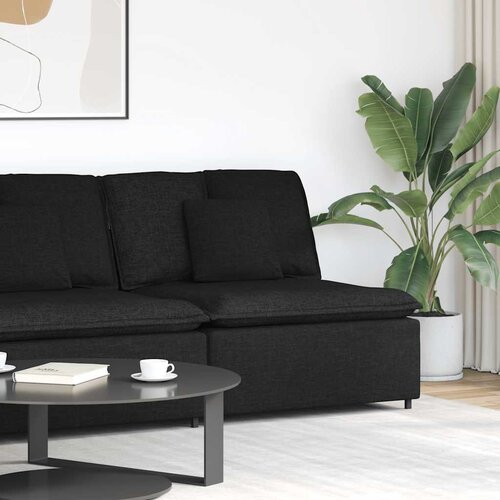  Modularni Sofa Centralni Modul s Jastucima Crni 100 cm Cijene