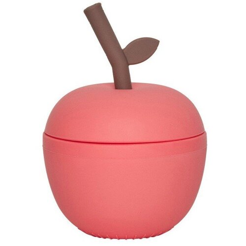 OYOY Mini Rdeča silikonska otro&amp;scaron;ka skodelica Apple &amp;ndash; Slike
