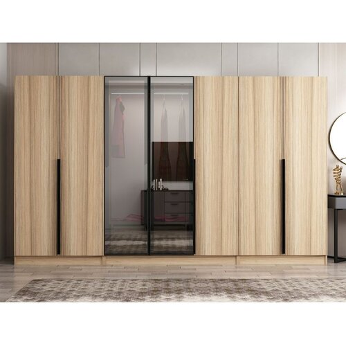 Hanah home ormar sa reflektujućim staklom Nisa 20614, 315 cm, dore Cene