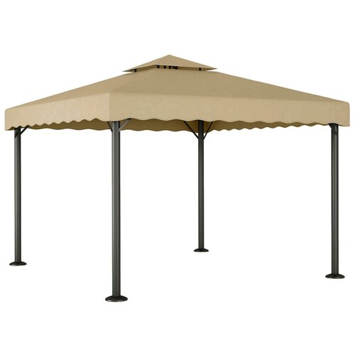 vidaXL Paviljon taupe 3x3 m aluminij in jeklo Cene
