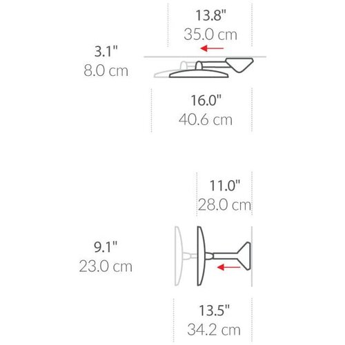 Simplehuman Stensko kozmetično povečevalno ogledalo z lučjo &amp;oslash; 20 cm Sensor &amp;ndash; Slike