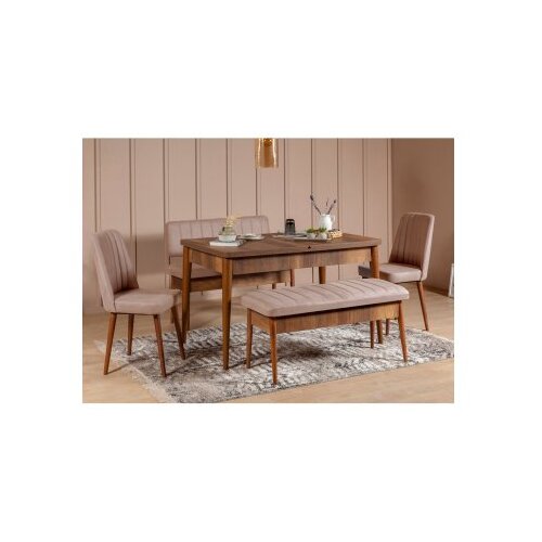 Woody Fashion vina bench walnut, stone walnutstone bench Cene