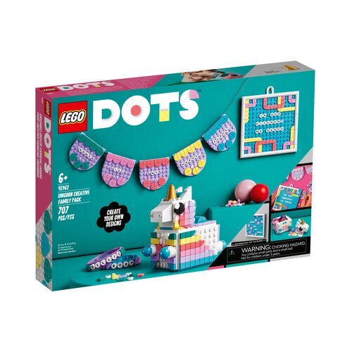 Lego DOTS 41962 Ustvarjalni družinski paket s samorogom Slike