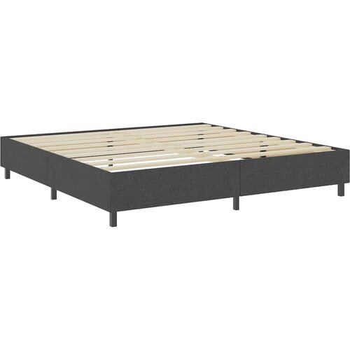 Box spring okvir za krevet od tkanine sivi 200 x 200 cm Slike