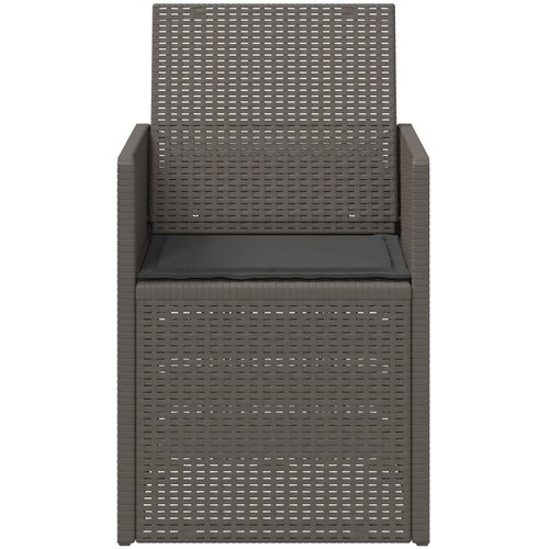  Vrtne stolice za blagovanje 2 pcs Svjetlosiva i antracit PP Slike