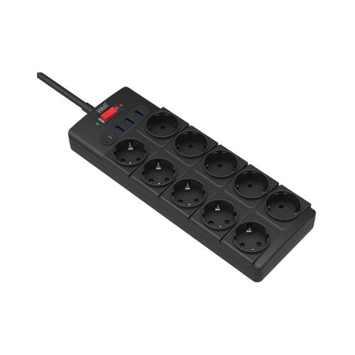 Well Produžni kabl sa prenaponskom za&scaron;titom 10 utičnica, USB izlazima, 2m EXTS-10S2M-PROT Cijene