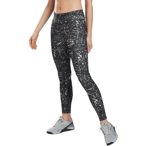 Reebok ženske helanke za trčanje workout ready printed crne Slike