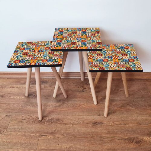 Hanah home set klub stočića 3Shp227, 3 komada, Šarena Cene