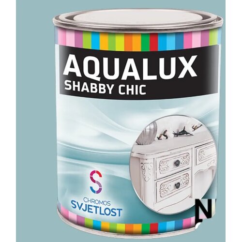 CHROMOS SVJETLOST Specijalni premaz za drvo Shabby chic, aqua, 0,75 l Slike