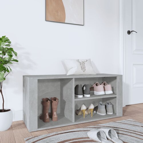 Ormarić za cipele boja betona 100x35x45 cm konstruirano drvo Slike