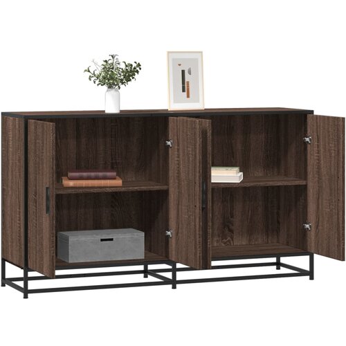 VidaXL Komoda smeđi hrast 134x35x76 cm konstruirano drvo Slike