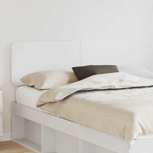 vidaXL Vzglavje z vzglavjem Bela 140 cm Konstruiran les Cene