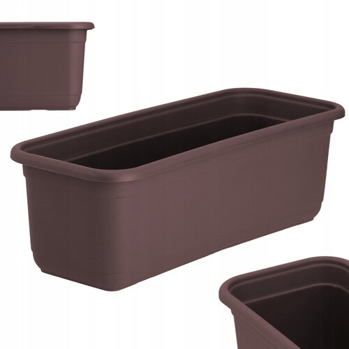 KADAX Balkonski lonec 40 cm Cvetlični lonec za balkon rjave barve, (5000346524) Slike