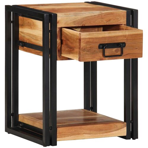  Noćni ormar 2 pcs Smeđa 40 x 35 x 50 cm Čvrsto drvo akacije Slike