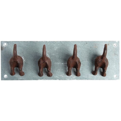 Esschert Design Plava metalna zidna vješalica Dogs – Cijene