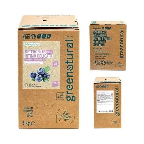 Greenatural blagi gel za intimnu zonu s nevenom, lavandom i borovnicom - 5 kg Slike