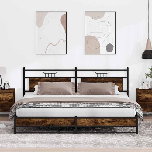  Metalni okvir kreveta bez madraca boja hrasta 200x200 cm Cijene