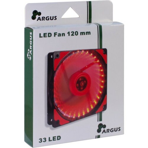 InterTech Fan Argus L-12025 RD, 120mm LED, Red ( 1739 ) Cene