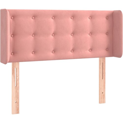VidaXL Vzglavje z u&amp;scaron;esi roza 103x16x78/88 cm žamet, (20932374) Slike