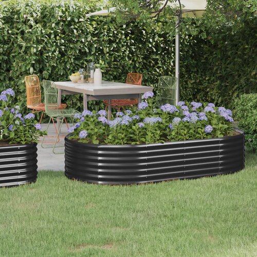Furnova Visoka greda iz pra&amp;scaron;no premazanega jekla 175x100x36 cm antracit, (21920758) Slike