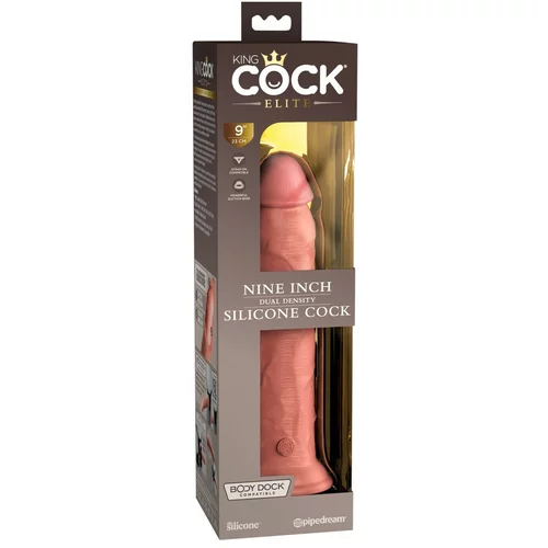 King Cock Elite 9 - pripenjalni, realistični dildo (23 cm) - naravni