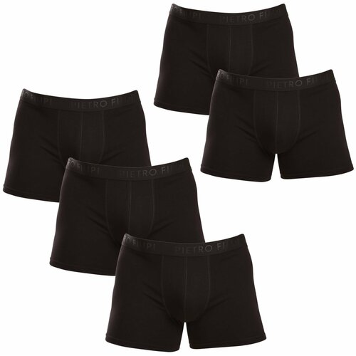 Pietro Filipi 5PACK Men's Boxer Shorts Black Slike