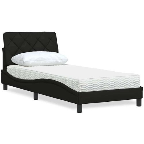  Krevet s madracem crni 90x190 cm od tkanine Cijene