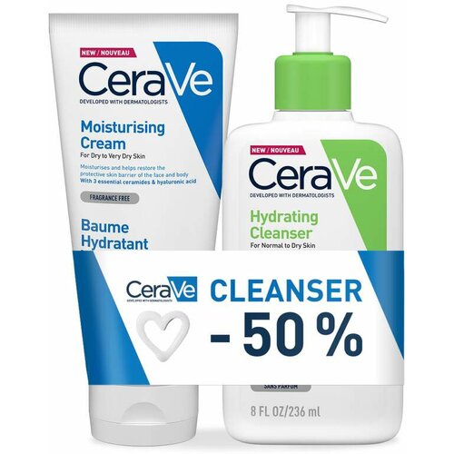 CeraVe hidratantna krema 177ml + 50% popusta na hidratantnu emulziju za čišćenje 236ml Cene