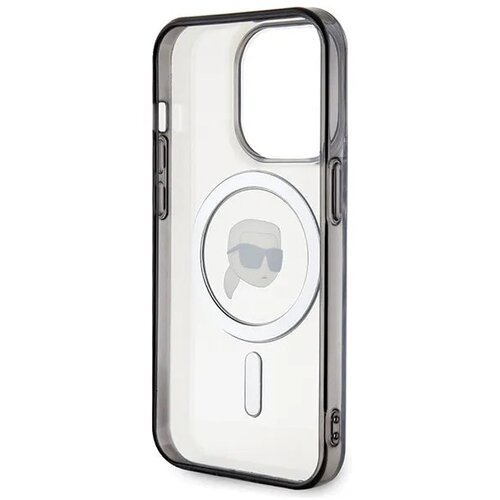  Originalna KARL LAGERFELD Hardcase KLHMP15LHKHNOTK maska za iPhone 15 PRO (Karl Head + MAG / prozirna) Slike