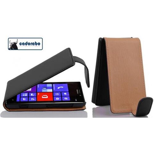 Cadorabo Ohi&scaron;je, združljivo z Nokia Lumia 925 v kaviar črna - Za&scaron;čitni ovitek v obliki flipa iz gladkega umetnega usnja, (20566384) Cene
