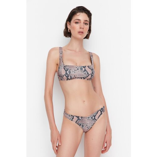 Trendyol Snake Patterned Bikini Top Slike