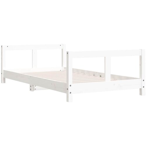  Okvir za dječji krevet bijeli 80 x 160 cm od masivne borovine Slike
