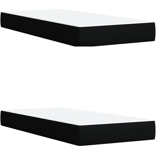  Boxspring krevet s madracem Crna 200 x 200 cm Tkanina Slike