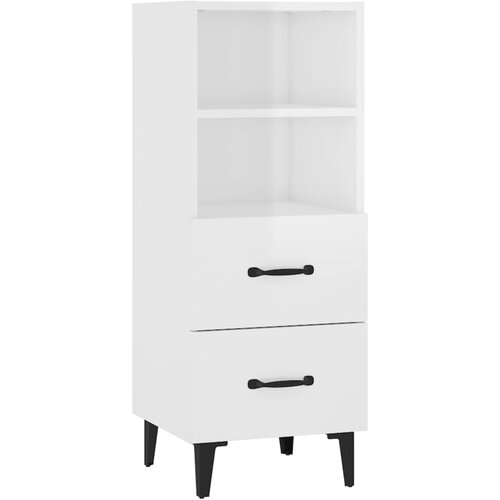 Maison Chic Komoda - Predalnik visok sijaj bela 34,5x34x90 cm konstruiran les, (21719996) Slike