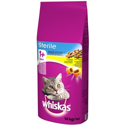 Whiskas 1+ Sterile piščanec - Varčno pakiranje: 2 x 14 kg Cene