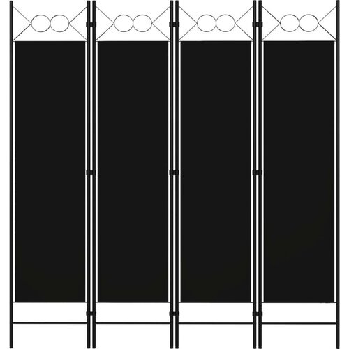 vidaXL Sobna pregrada s 4 panela crna 160 x 180 cm Cene