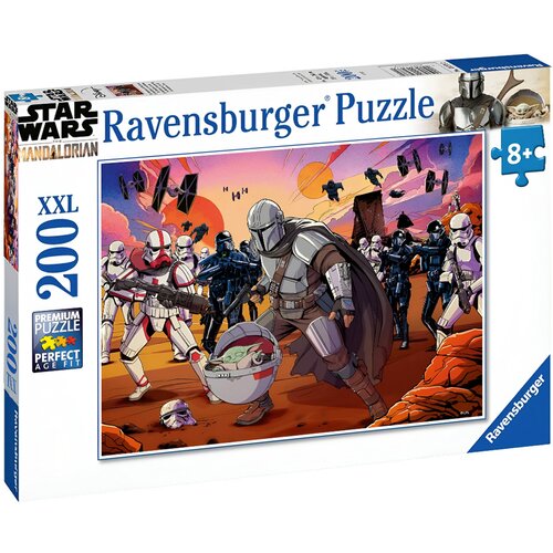 Ravensburger Znanstvenofantasti?na sestavljanka 200 kosov XXL The Mandalorian the Affrontation Star Wars tema, Ve?barvno, (21552491) Cene