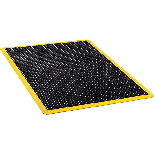 COBA Podloga za preprečevanje utrujenosti Bubblemat safety, DxŠxV 1200 x 900 x 14 mm, črno-rumena, posamezna podloga Cene