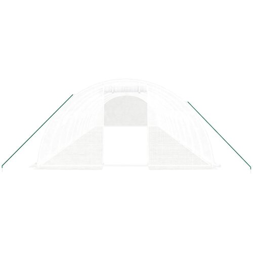  Staklenik s čeličnim okvirom bijeli 48 m&amp;sup2; 12 x 4 x 2 m Slike