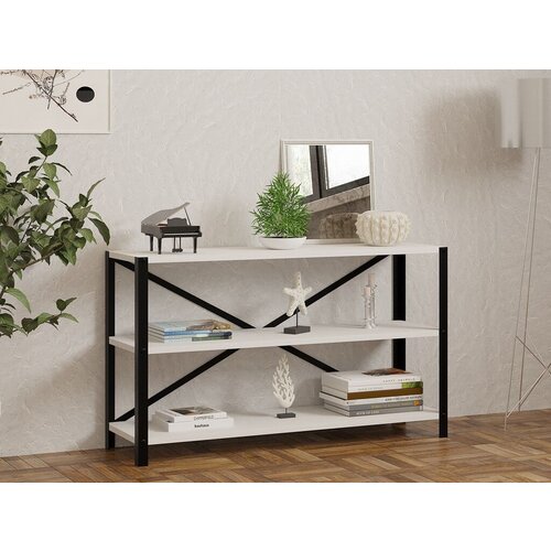 Hanah home Polica za kuću Derby, 103x60x29,5 cm, Crno-Bela Cene