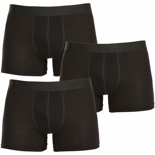 Nedeto 3PACK Men's Boxer Shorts Oversize Black Slike