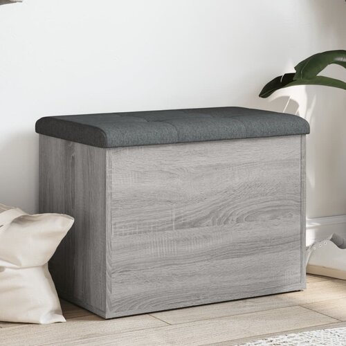  Klupa za cipele siva boja hrasta 62x42x45 cm konstruirano drvo Cijene