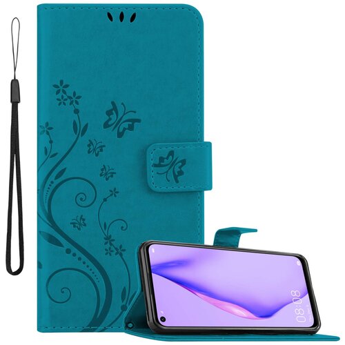 Cadorabo Huawei P40 LITE 5G/NOVA 7 SE rožnato zlata - ovitek v cvetličnem dizajnu z magnetnim zapiranjem, stoječo funkcijo in režami za kartice, (20860127) Cene