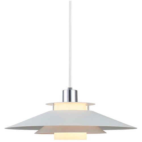 Halo Design 990792 - Viseći luster na sajli RIVOLI 1xE27/40W/230V prečnik 40 cm bela/sjajni hrom Slike