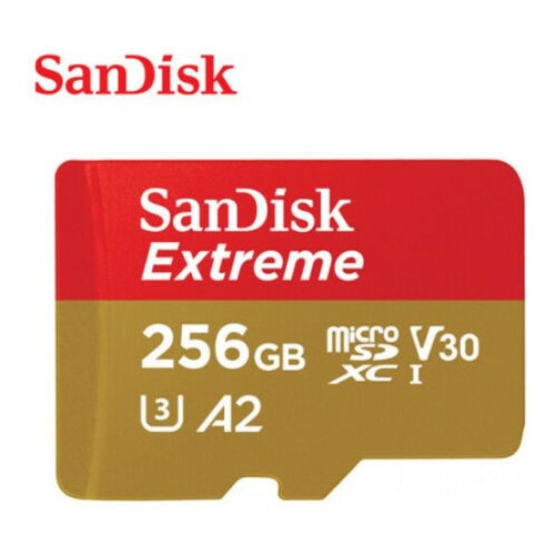 Sandisk SDXC 256GB extreme micro 190MB/s UHS-I class10 U3 V30+adapter Slike