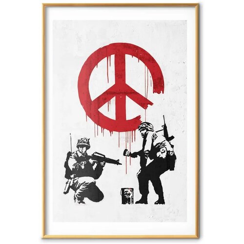  Plakat - War and Peace 29.7x42 Zlatni okvir s margom Slike