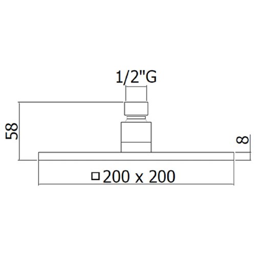 Paffoni ZSOF075CR tu&amp;scaron; glava kockasta 200x200 mm Slike