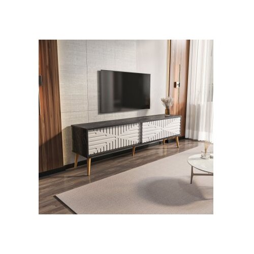 Hanah home tv polica riso black white Cene