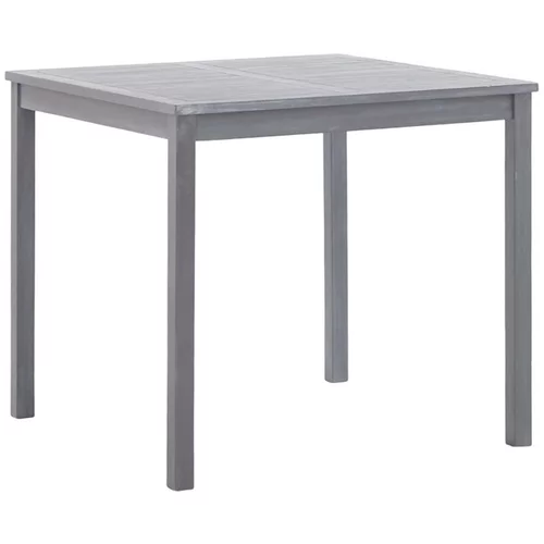  Vrtna miza siva 80x80x74 cm trakacijev les